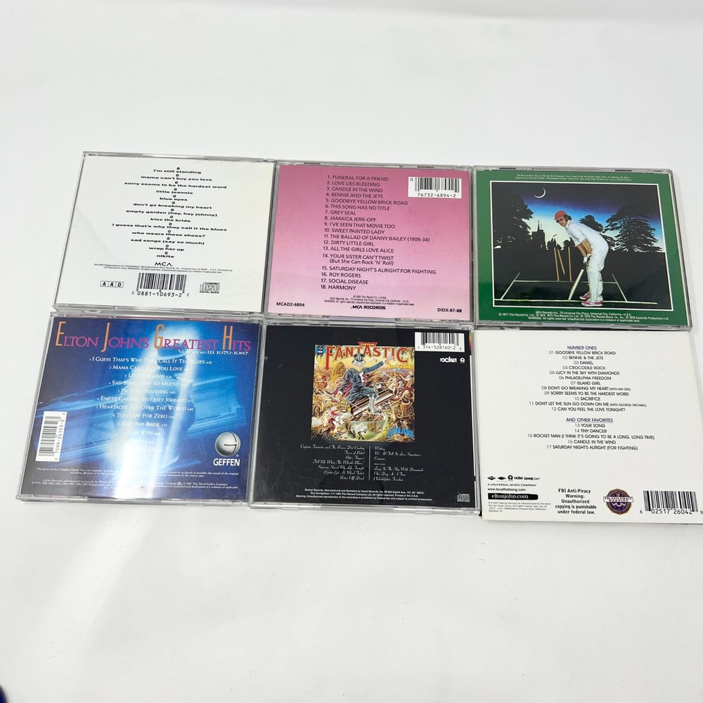 Elton John CD Lot 6 Albums Goodbye Yellow Brick Road Greatest Hits Rocket Man - Picture 2 of 15